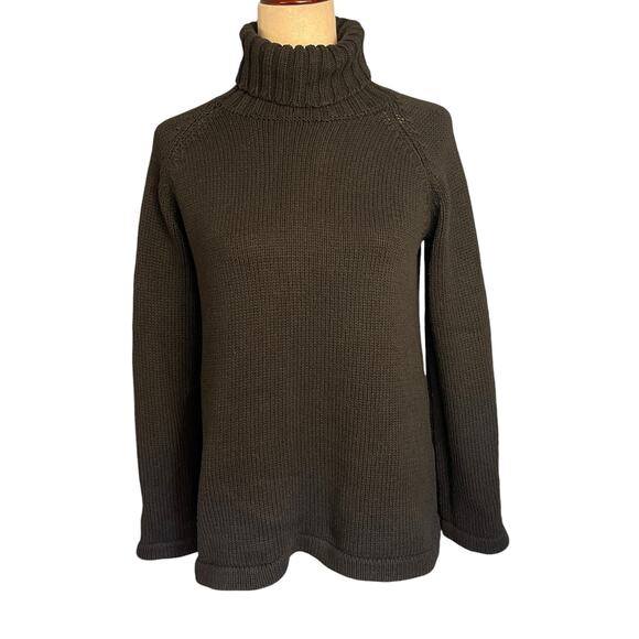 525 America Black Turtleneck Sweater Cotton Blend Large - Picture 1 of 6